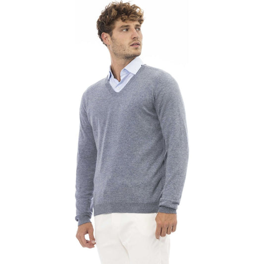Alpha Studio Sweaters Sweaters Alpha Studio Light Slate Gray
