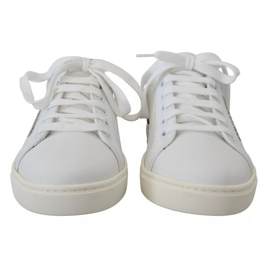 Dolce & Gabbana White Classic Sneakers Women Leather Shoes LA10164-35