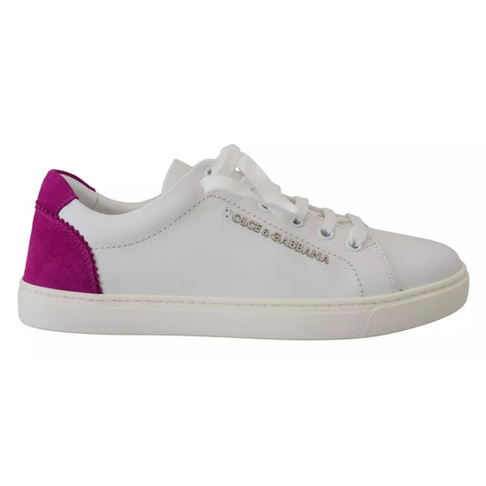 Dolce & Gabbana White Classic Sneakers Women Leather Shoes LA10164-35