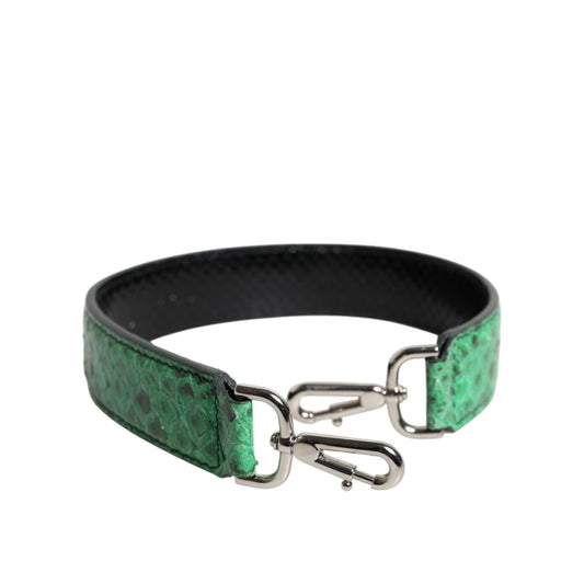 Dolce & Gabbana Black Green Exotic Leather Bag Shoulder Strap