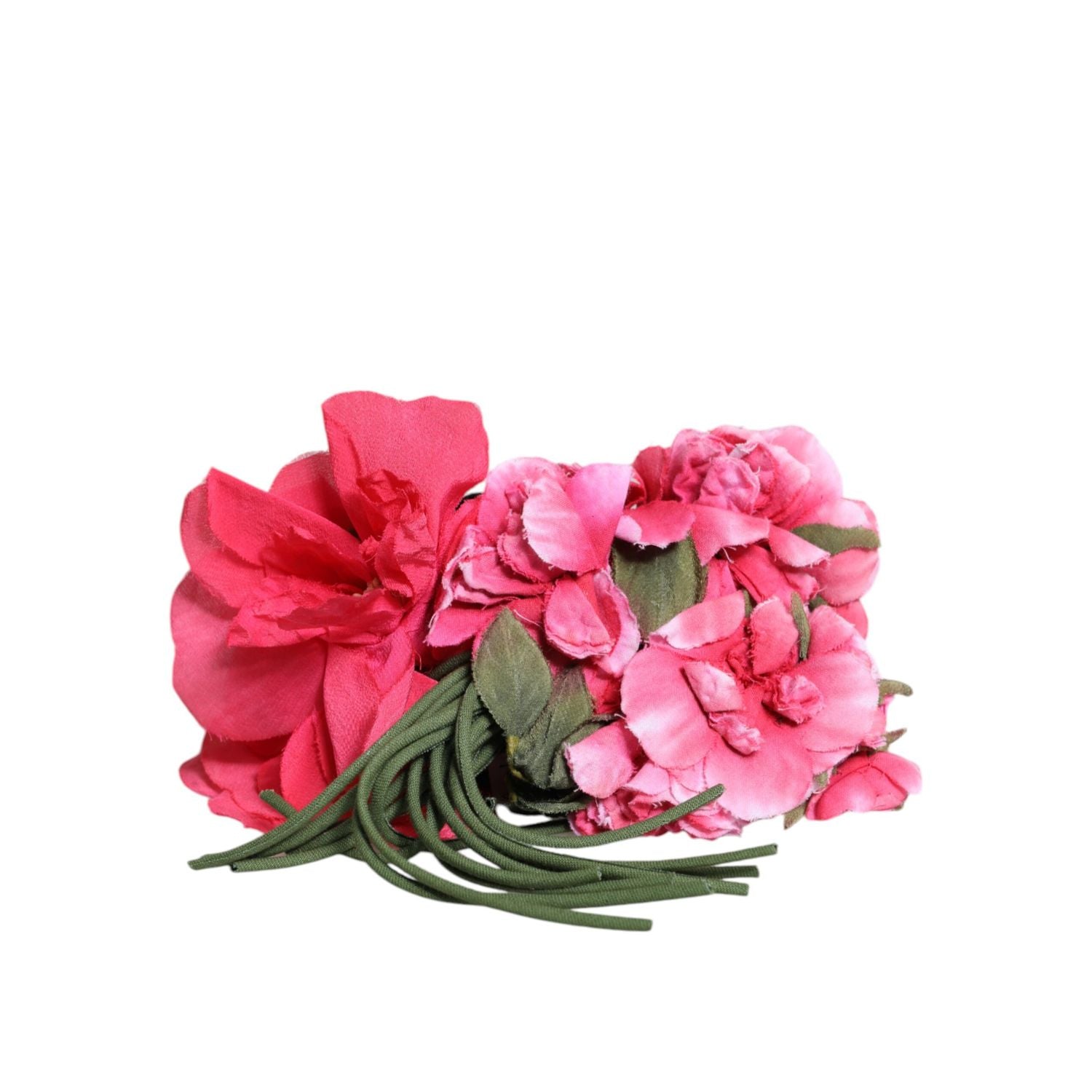 Dolce & Gabbana Multicolor Floral Applique Detail Tie Belt