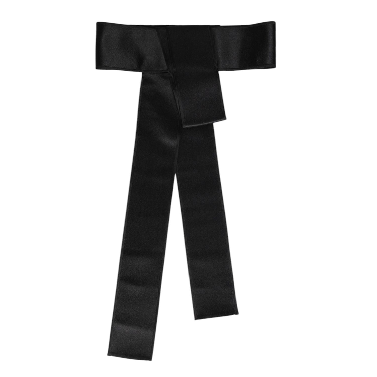 Dolce & Gabbana Black Satin Wide Waist Belt