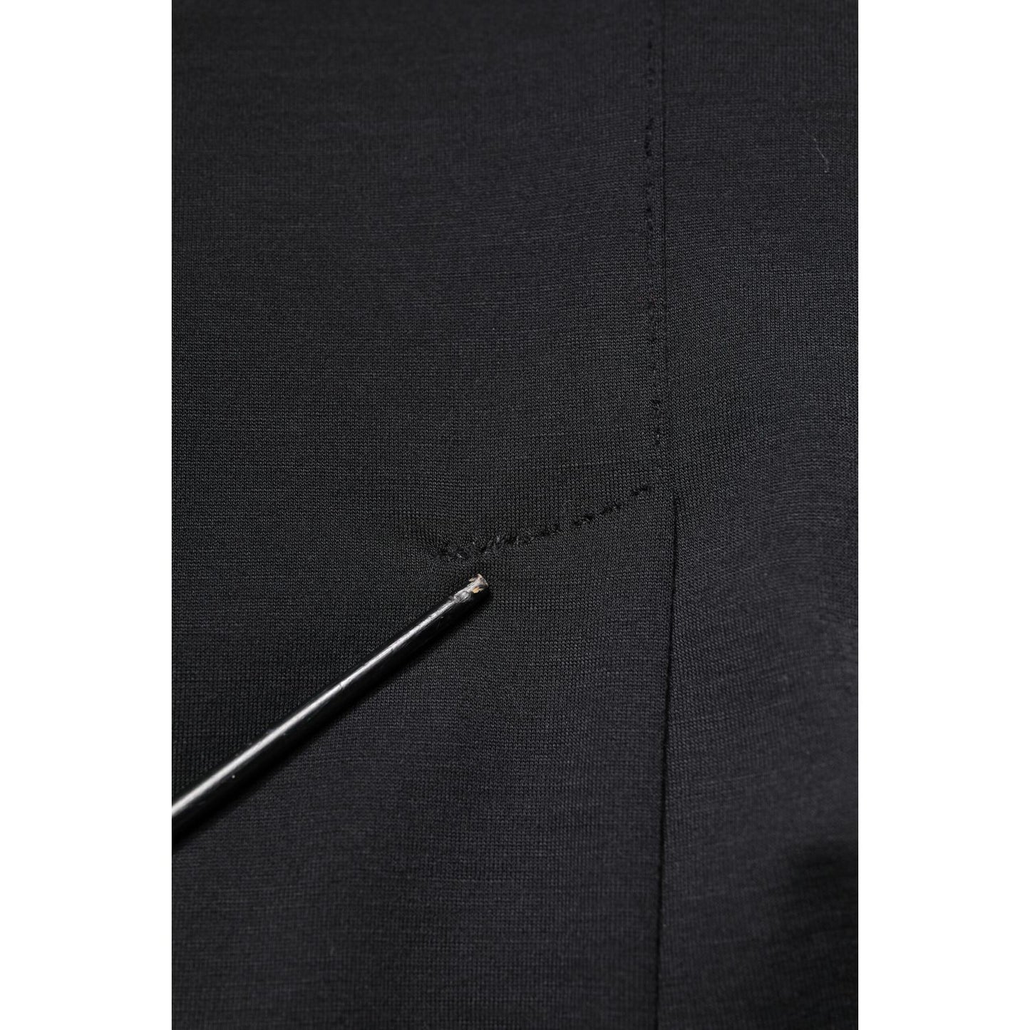 Dolce & Gabbana Black Wool Slim Fit Coat Blazer Jacket Suit