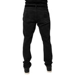 Dolce & Gabbana Black Cotton Skinny Men Denim Jeans
