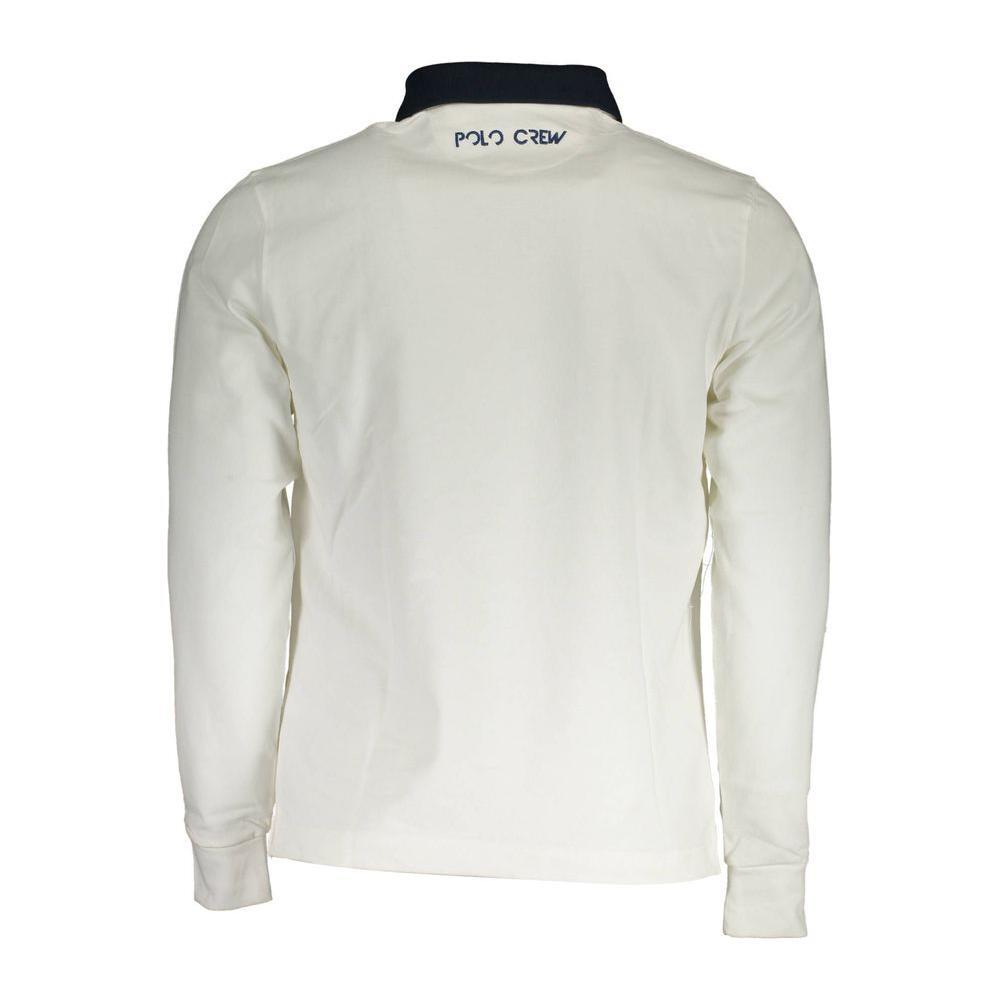 La Martina White Cotton Men Polo Shirt LA-17164-XL