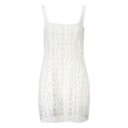 Desigual White Polyester Women Dress Desigual Beige
