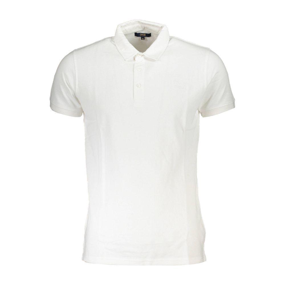 Cavalli Class White Cotton Polo Shirt CA-22338-XXL