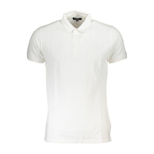 Cavalli Class White Cotton Polo Shirt CA-22338-XXL