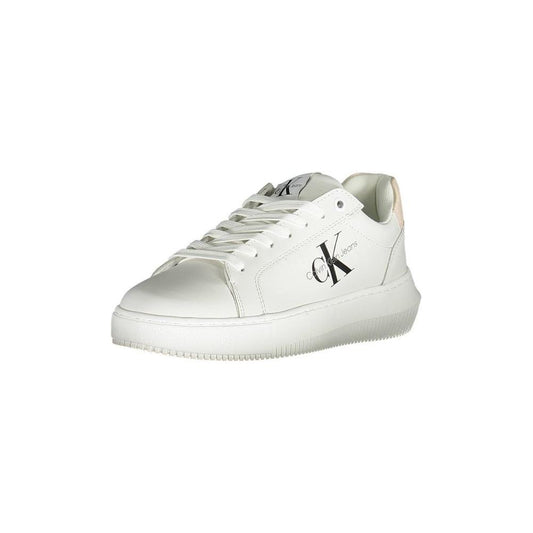 Calvin Klein White Leather Women Sneaker Calvin Klein Light Gray