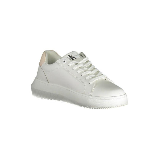 Calvin Klein White Leather Women Sneaker Calvin Klein Gray