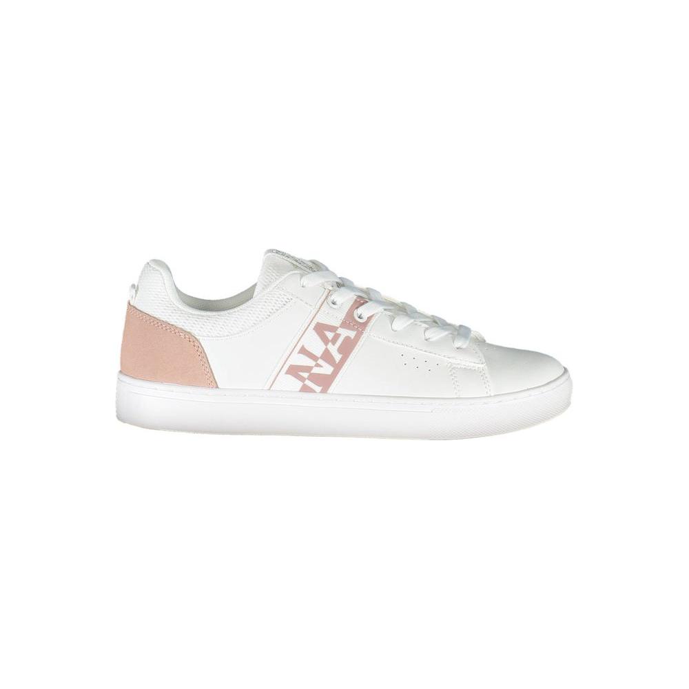 Napapijri White Leather Women Sneaker Napapijri Beige