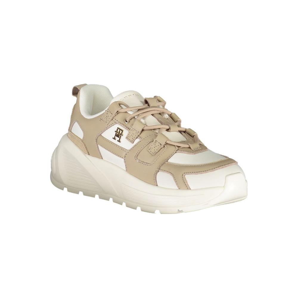 Tommy Hilfiger White Polyethylene Women Sneaker Tommy Hilfiger Light Gray