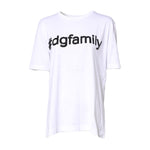 Dolce & Gabbana White #DGFamily Print Cotton Crew Neck T-shirt