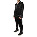 Dolce & Gabbana Black Silk Shirt Pants Pajama Set Sleepwear KOS2288-38