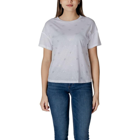 Liu Jo White Cotton Tops & T-Shirt Liu Jo Gray