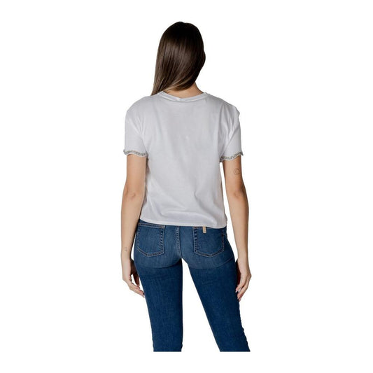 Liu Jo White Cotton Tops & T-Shirt Liu Jo Dark Slate Gray