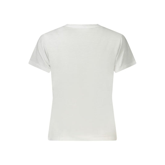 Guess Jeans White Cotton Women T-Shirt Guess Jeans Light Gray
