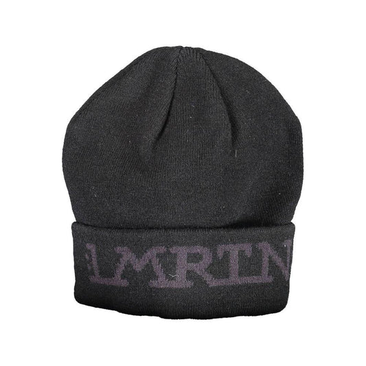 La Martina Black Acrylic Men Cap La Martina Dark Slate Gray