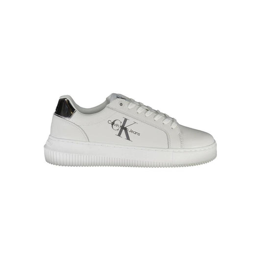 Calvin Klein White Leather Women Sneaker Calvin Klein Light Gray