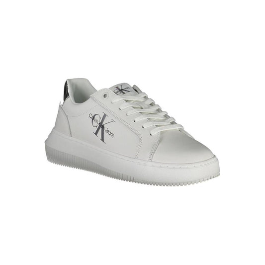 Calvin Klein White Leather Women Sneaker Calvin Klein Gray