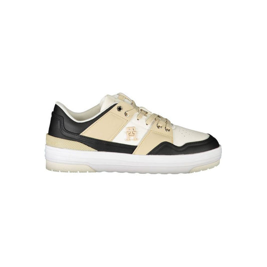 Tommy Hilfiger White Leather Women Sneaker Tommy Hilfiger Light Gray