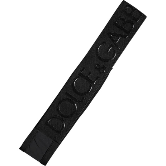 Dolce & Gabbana Black DG Logo Nylon Knitted Men Head Band Hat Dolce & Gabbana Black