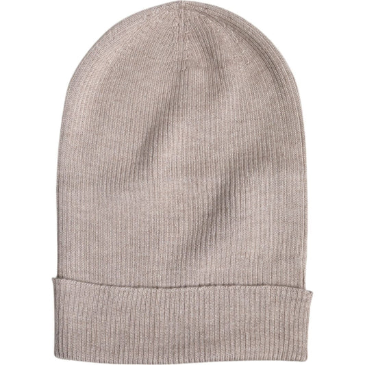 Dolce & Gabbana Dolce & Gabbana Beige Cashmere Knitted Winter Beanie Hat HAT9675 1728,67345645728,Accessories,Beige,Dolce & Gabbana,Hats & Caps - Men - Accessories,Material: 70% Cashmere 30% Silk,Men,Men - Accessories,New with tags