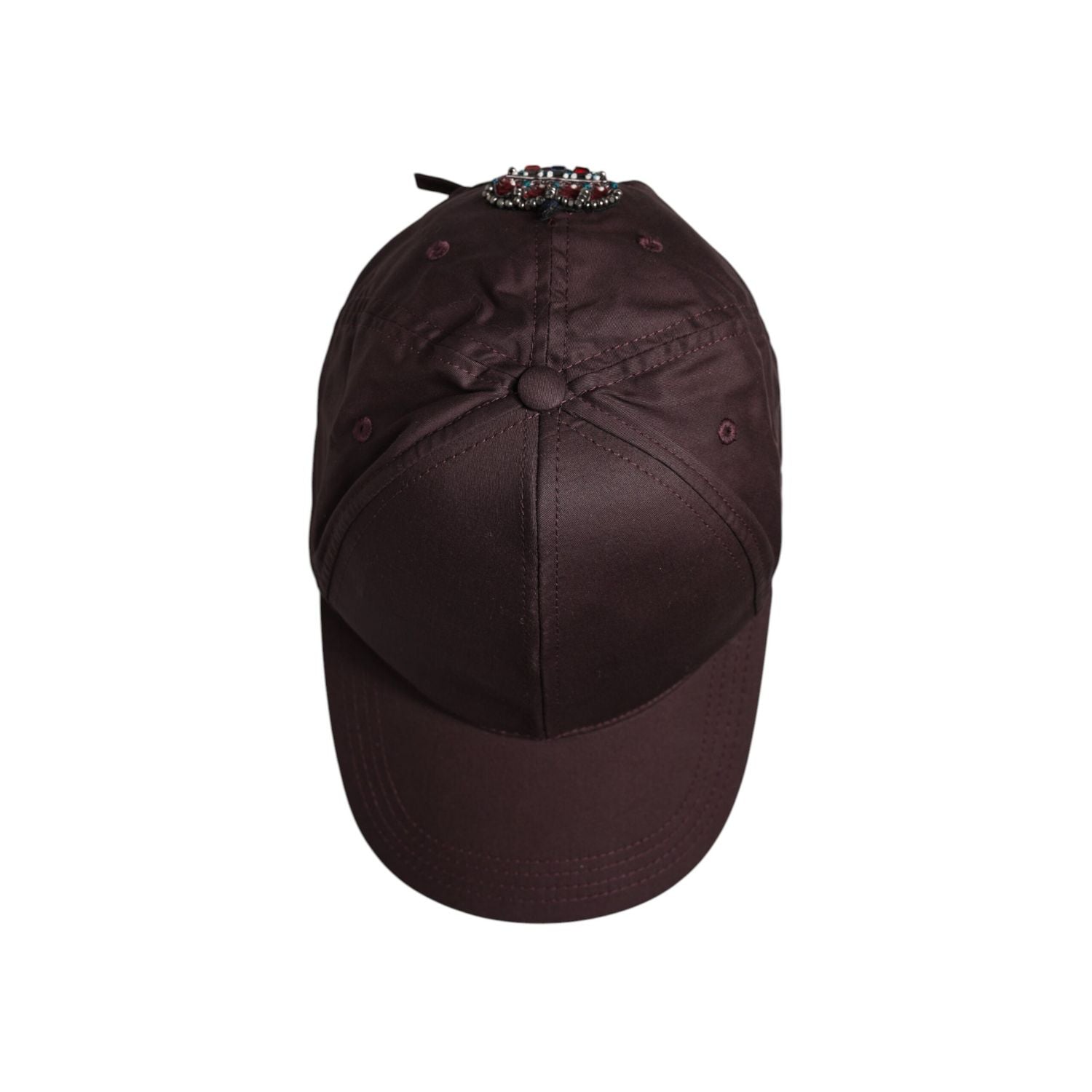 Dolce & Gabbana Brown Cotton DG Crown 6 Panels Baseball Cap