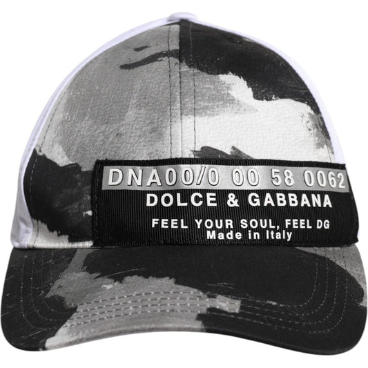 Dolce & Gabbana White Gray Camouflage 6 Panels Baseball Cap Dolce & Gabbana Dark Slate Gray