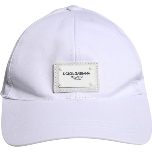 Dolce & Gabbana White DG Logo Plaque 6 Panels Baseball Cap Dolce & Gabbana Lavender