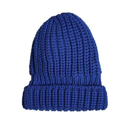 Dolce & Gabbana Blue Wool Knitted Winter Beanie Hat