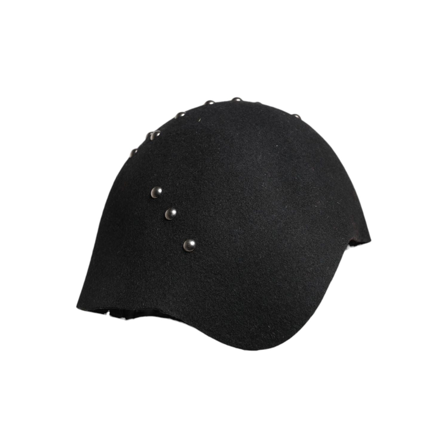 Dolce & Gabbana Black Wool Multicolor Embellished Cloche Hat