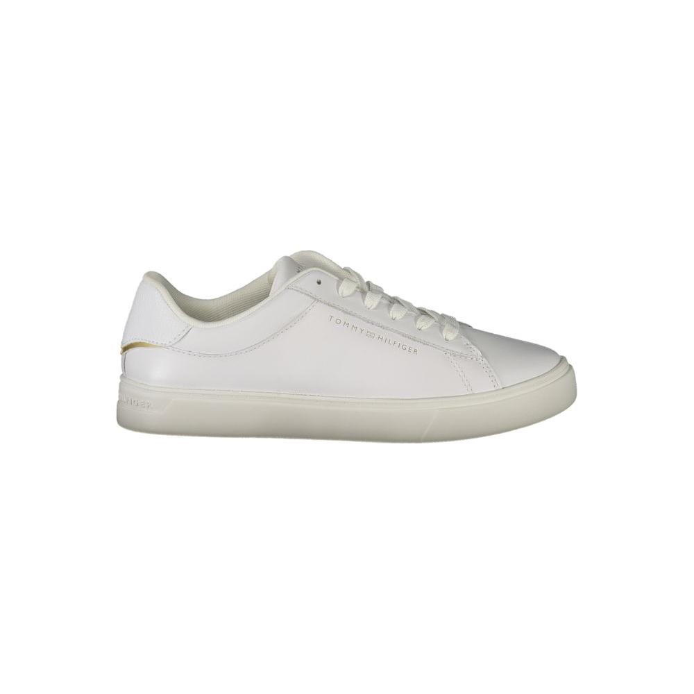 Tommy Hilfiger White Polyethylene Women Sneaker Tommy Hilfiger Light Gray