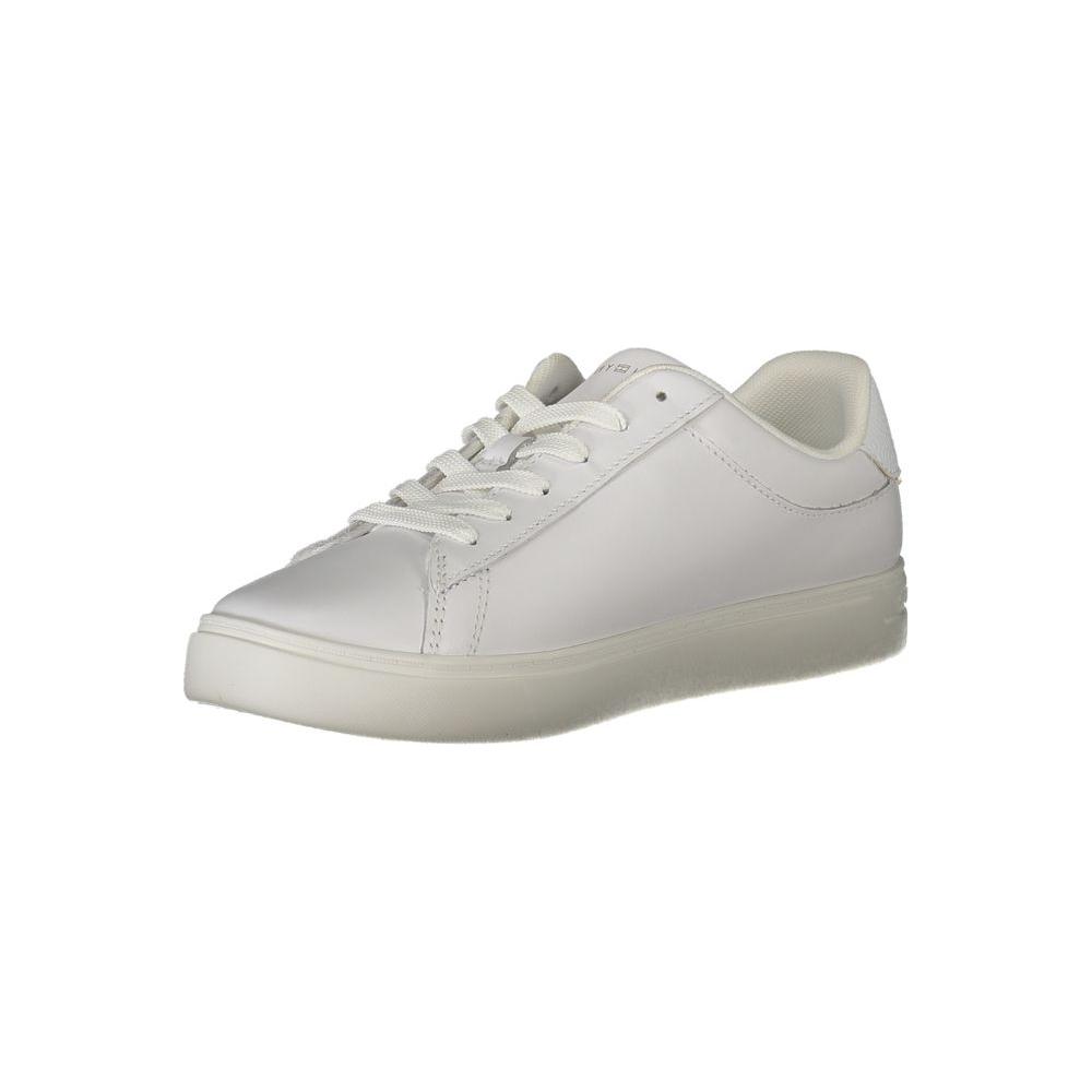 Tommy Hilfiger White Polyethylene Women Sneaker Tommy Hilfiger Gray
