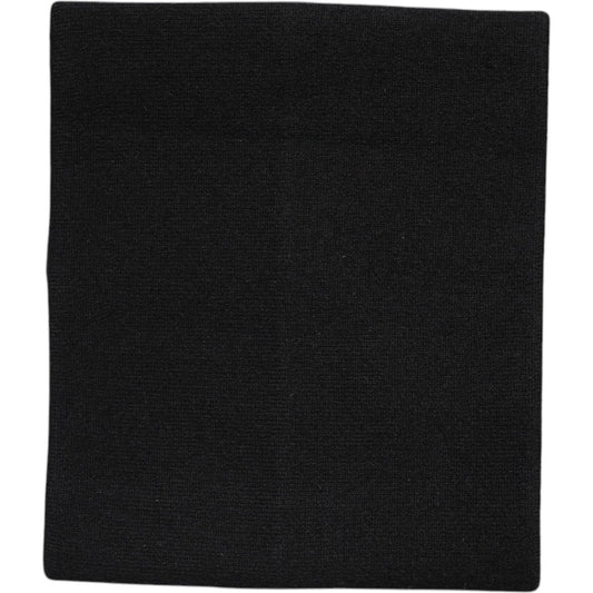 Dolce & Gabbana Black Cashmere Knitted Neck Warmer Foulard Scarf Dolce & Gabbana Black