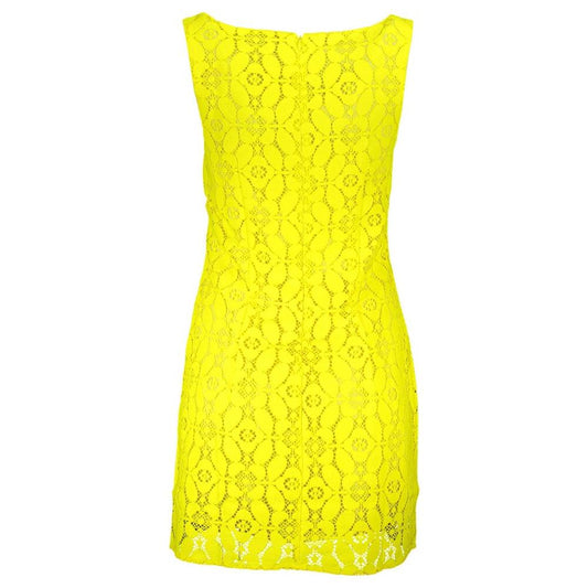 Desigual Yellow Polyester Women Sleeveless Dress Desigual Yellow