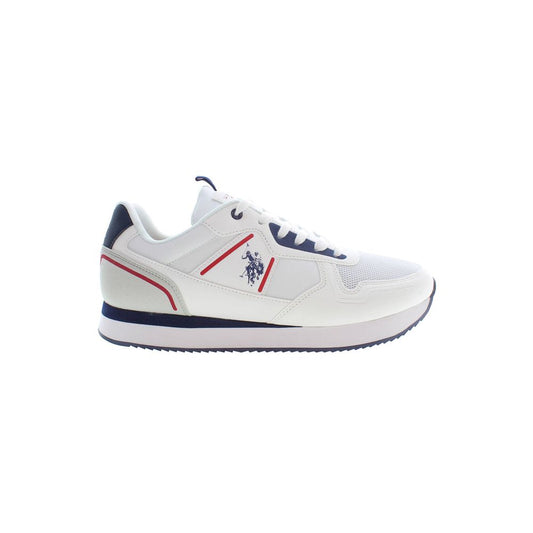 U.S. POLO ASSN. White Polyester Men Sneaker U.S. POLO ASSN. Light Gray