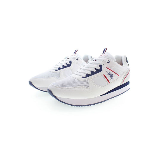 U.S. POLO ASSN. White Polyester Men Sneaker U.S. POLO ASSN. Light Gray