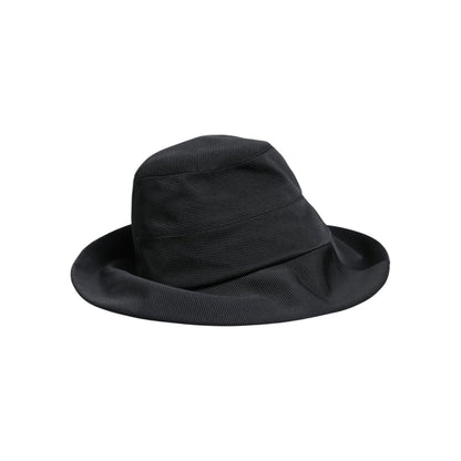Dolce & Gabbana Black Cotton Wide Brim Fedora Hat
