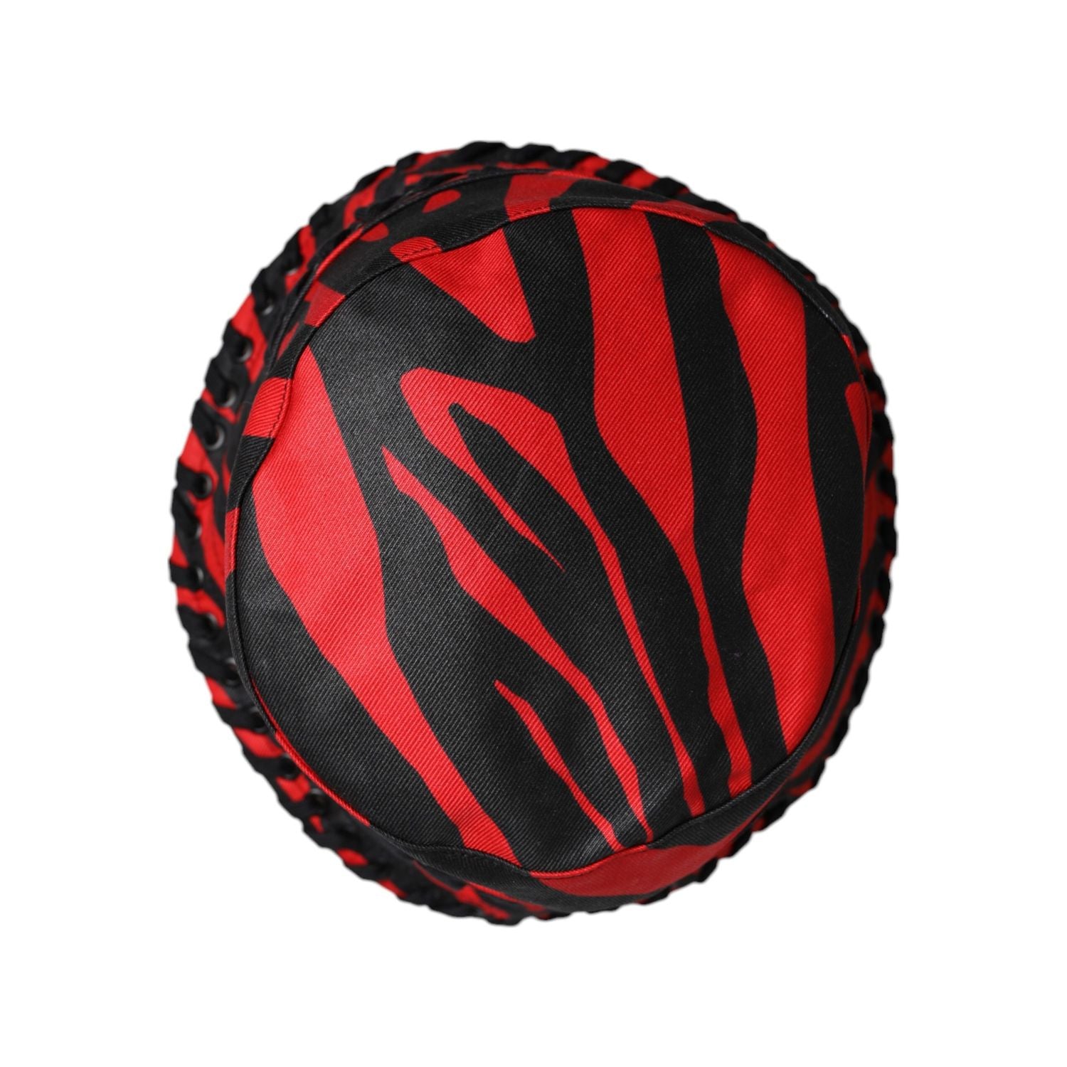 Dolce & Gabbana Black Red Stripe Polyester Wide Brim Bucket Hat