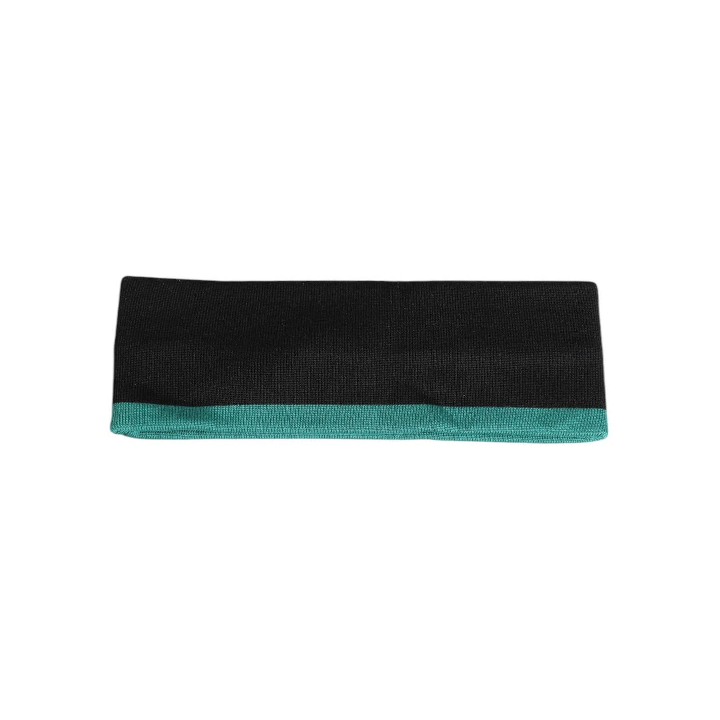 Dolce & Gabbana Black Silk Knitted DG Queen Head Band Hat