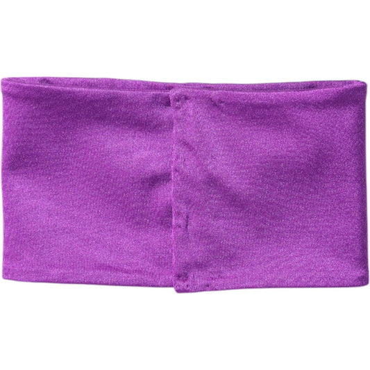 Dolce & Gabbana Purple Nylon Stretch Women Neck Warmer Scarf Dolce & Gabbana Dark Orchid