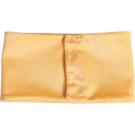 Dolce & Gabbana Yellow Nylon Stretch Women Neck Warmer Scarf Dolce & Gabbana Light Goldenrod