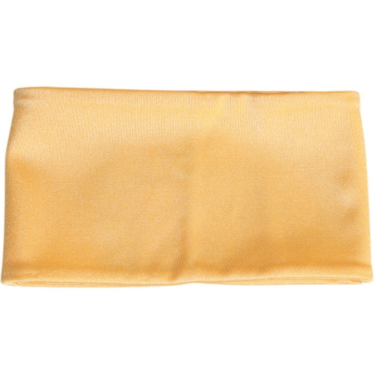 Dolce & Gabbana Yellow Nylon Stretch Women Neck Warmer Scarf Dolce & Gabbana Light Goldenrod