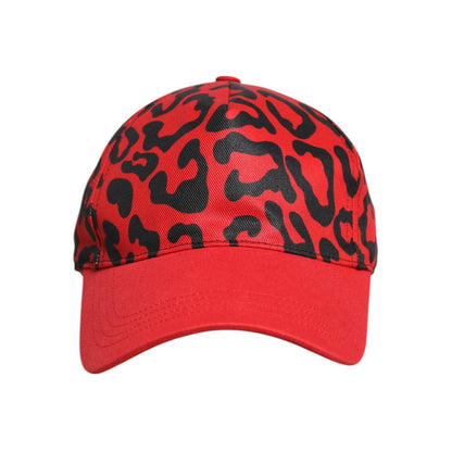 Dolce & Gabbana Red Cotton 6 Panels Women Baseball Cap