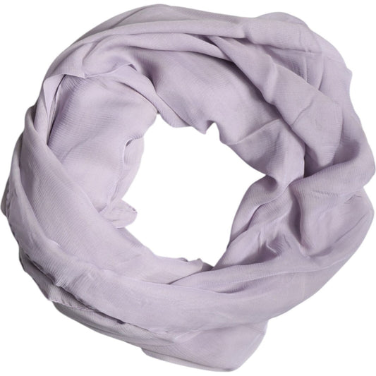 Dolce & Gabbana Purple Silk Rectangle Wrap Shawl Scarf Dolce & Gabbana Gray