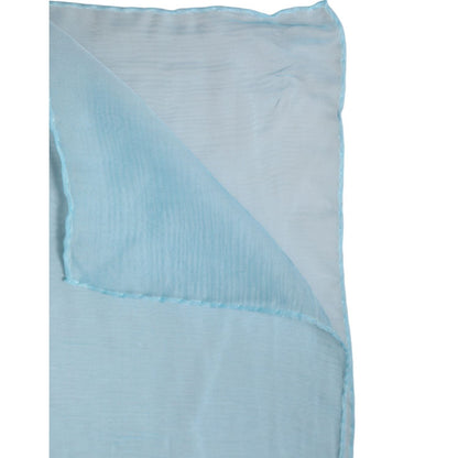 Dolce & Gabbana Light Blue Silk Rectangle Wrap Shawl Scarf
