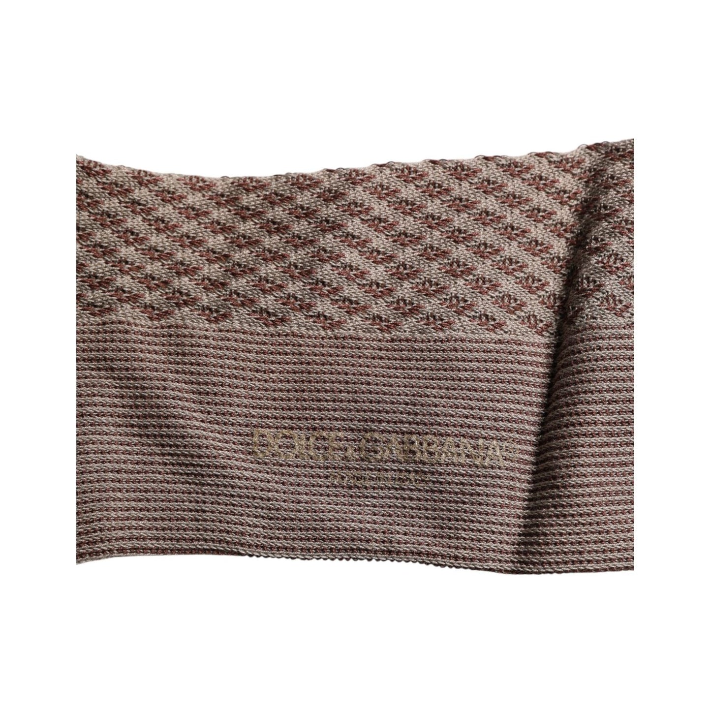 Dolce & Gabbana Brown Solid DG Logo Mid Calf Men Socks