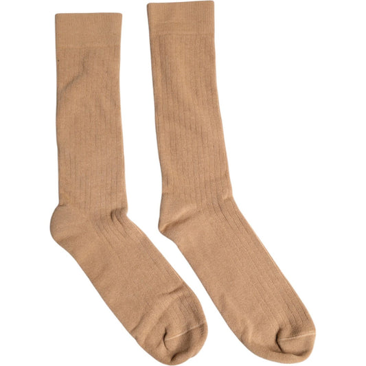Dolce & Gabbana Dolce & Gabbana Brown Solid Cotton Mid Calf Men Socks SCS2229-L 1728,67345645728,Accessories,Brown,Dolce & Gabbana,L,Material: 100% Cotton,Men,Men - Accessories,New with tags,Socks - Men - Accessories