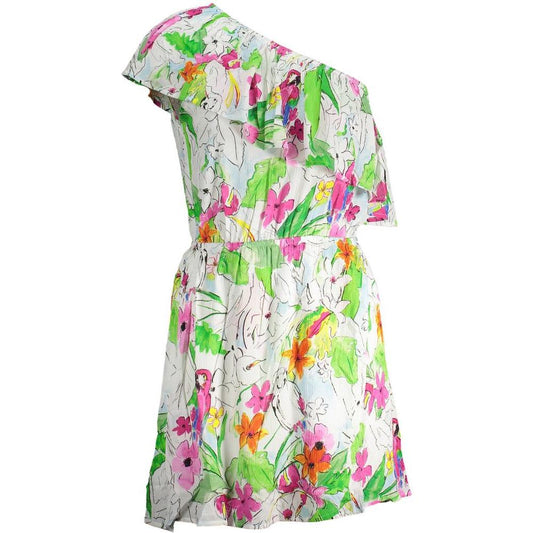 Desigual White Viscose Women Dress Desigual Light Gray
